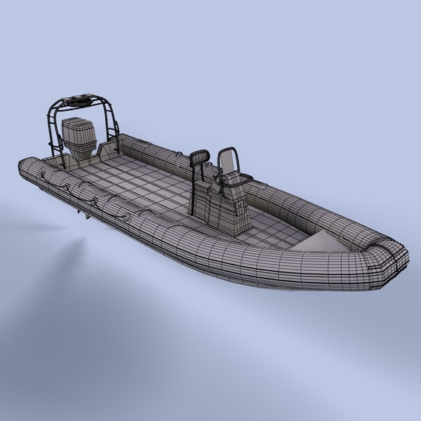 rigid inflatable boat 3d lwo