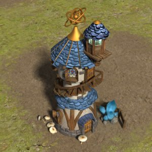 wizards tower 3d max
