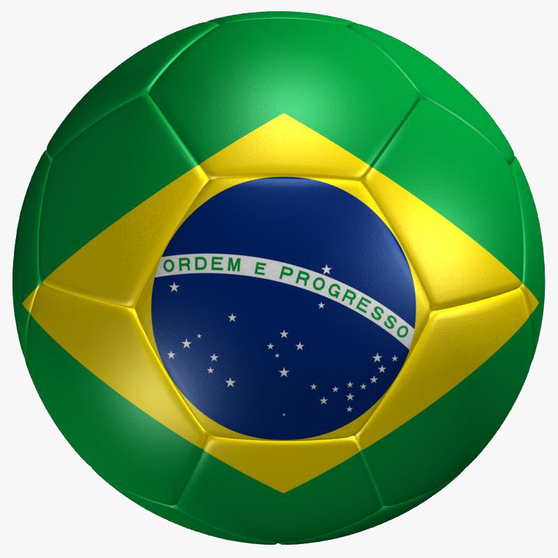 soccer ball brazil flag 3d max