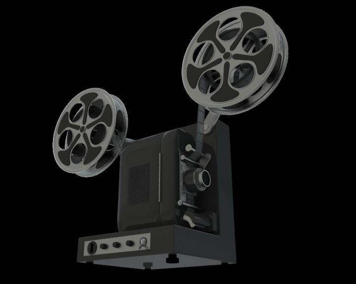 电影放映机3d模型