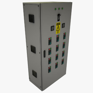 3d electric control cabinet model
