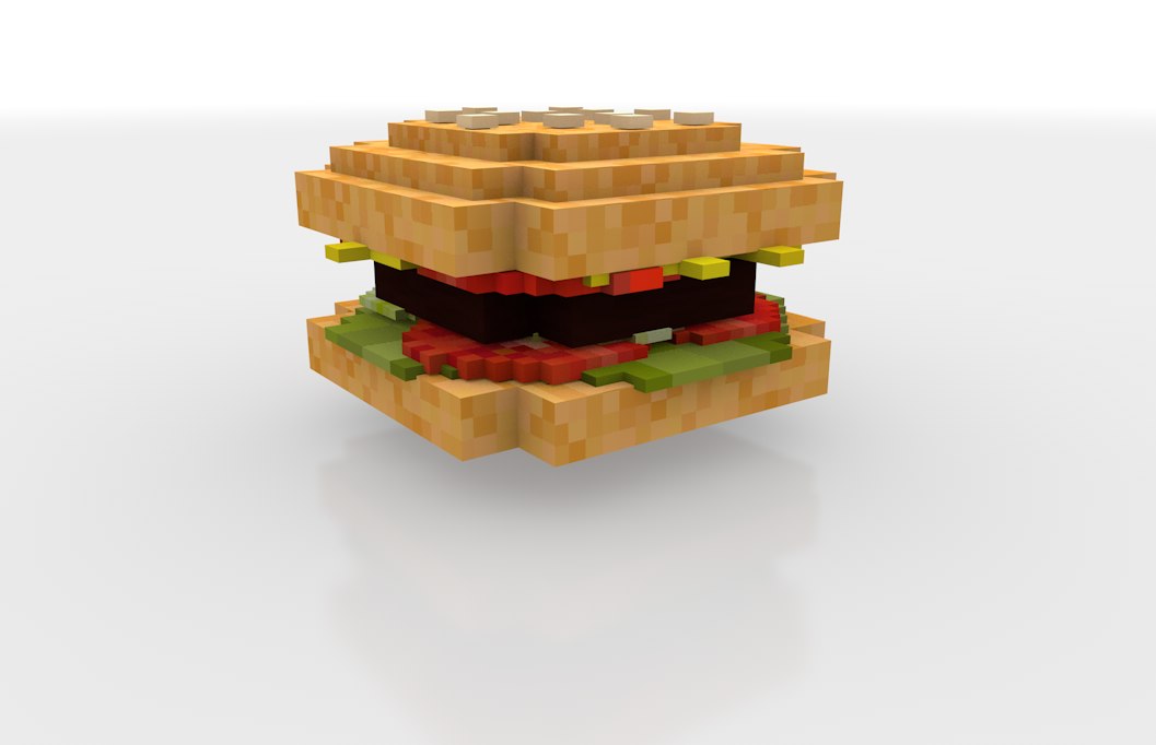 постройка гамбургера в майнкрафт