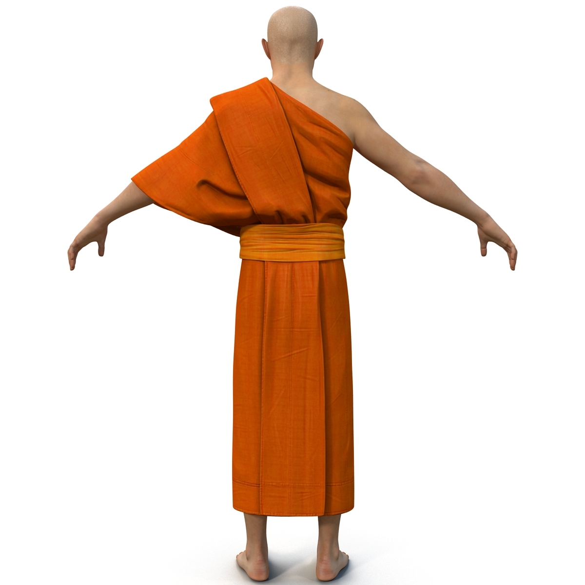 3d model buddhist monk