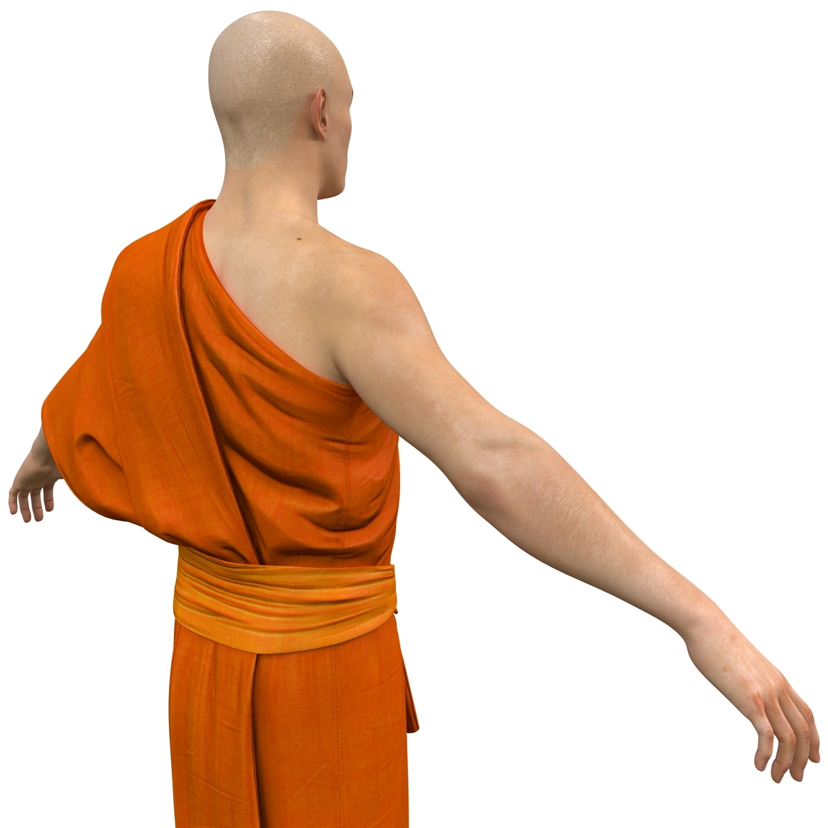 3d model buddhist monk