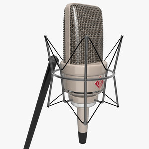 3d max vintage mounted microphone