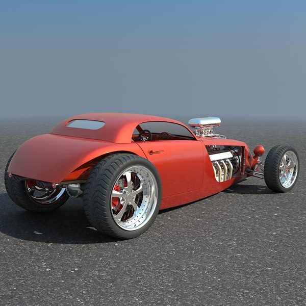 hotrod concept car hot rod obj