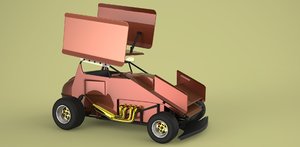 3d sprint car micro model