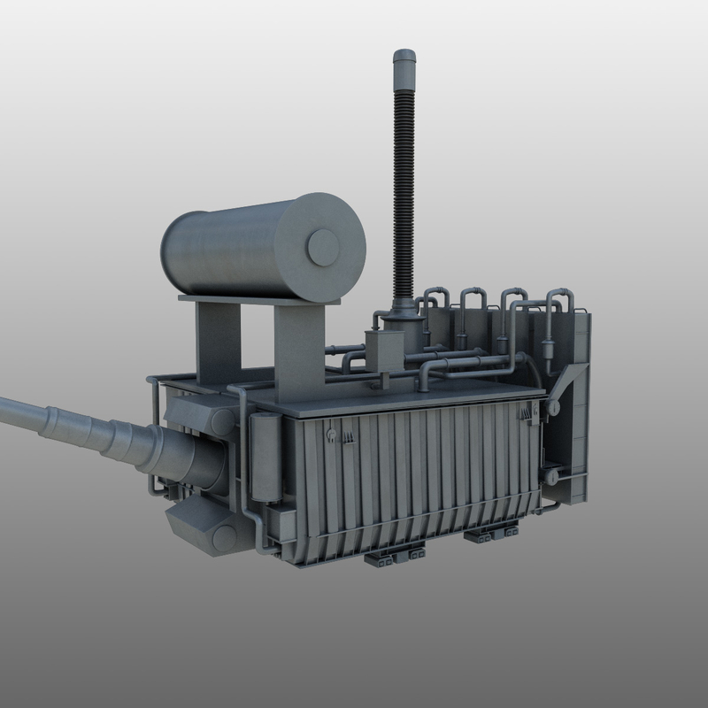 3d electrical transformer model