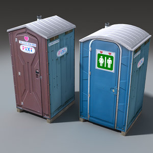 mobile toilets 3d max