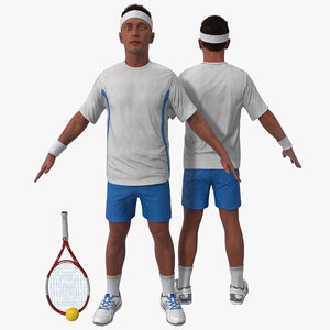 3d tennis player rigged 2