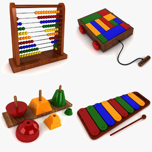 3d model abacus toy