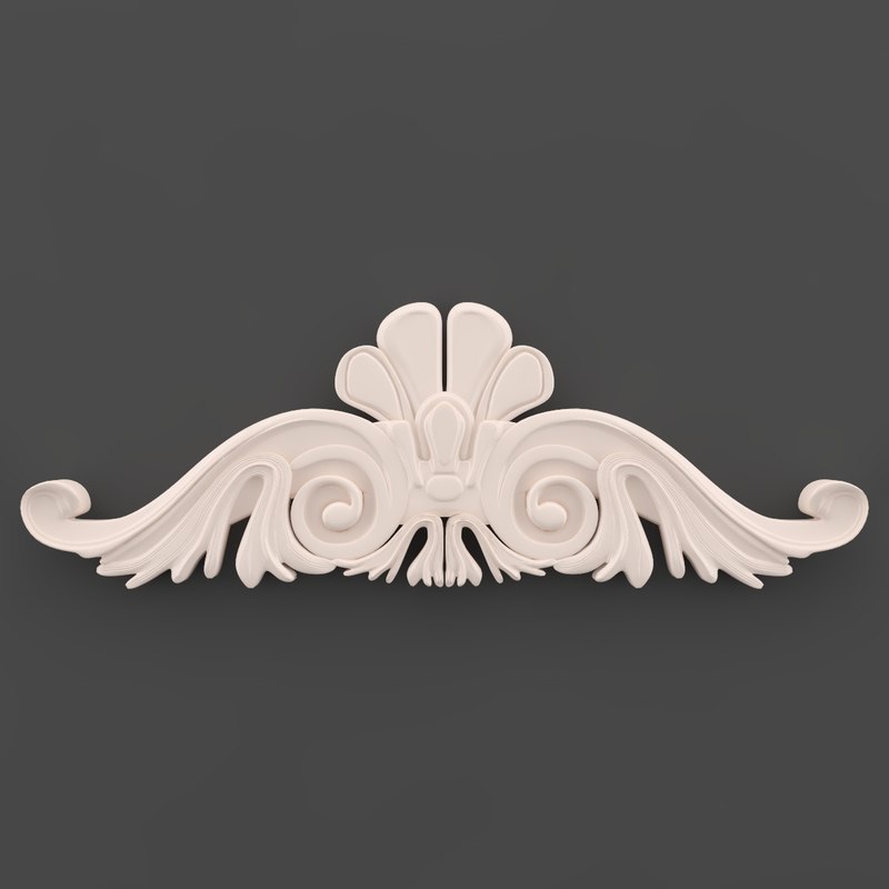 3d moulding ornament wall model