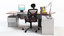 3d computer desk chair props model