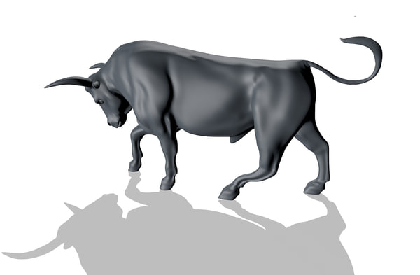 3d model rigged bull