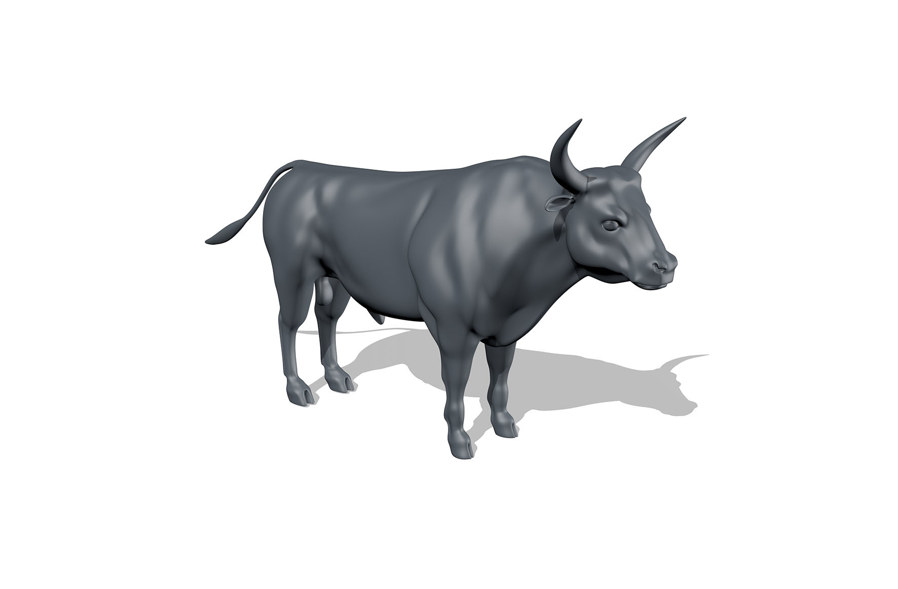 3d model rigged bull