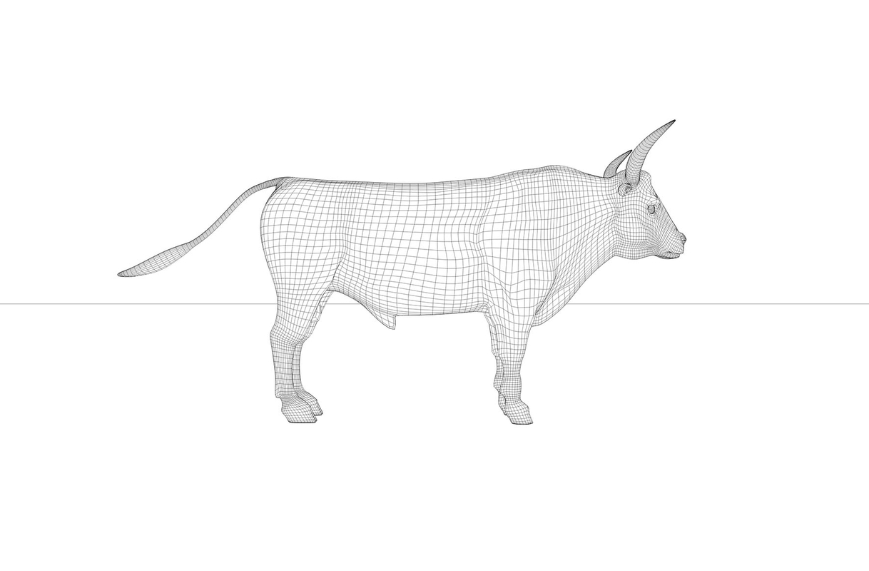 3d model rigged bull