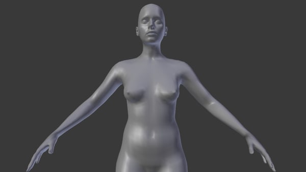 basic human female nude 3d 3ds
