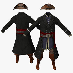 3d model pirate costume 2