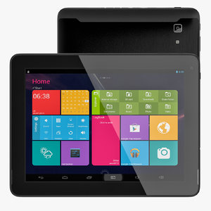 android black pc tablet 3d model