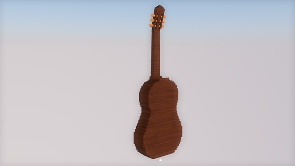modelo 3d Guitarra MineCraft Modelo - TurboSquid 800541
