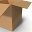 3d model open cardboard box