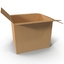 3d model open cardboard box