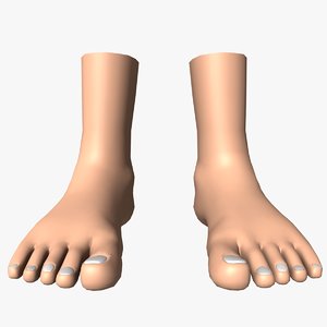 decent feet uv unwrapped 3d model