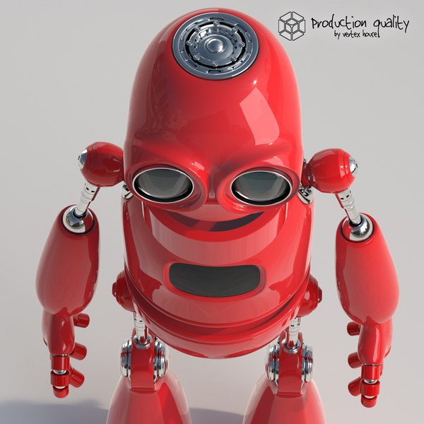 robot red car