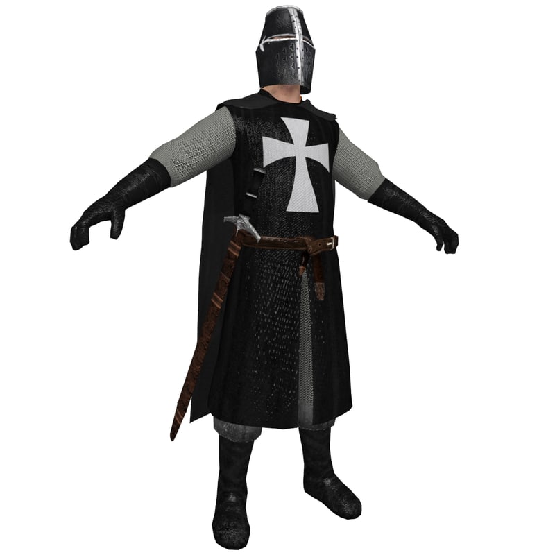 medieval templar 3d model