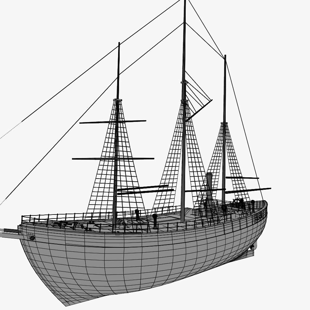 fram ship 3d max