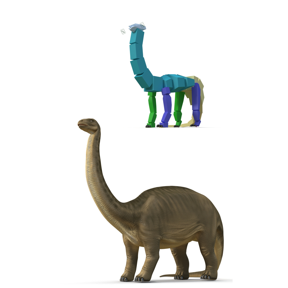 3d brontosaurus