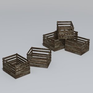 3d max wooden crate