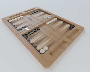 3d backgammon modern settings model