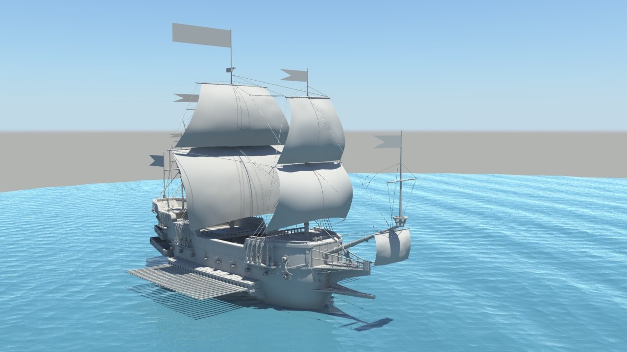 Galleon Ship 3d Model