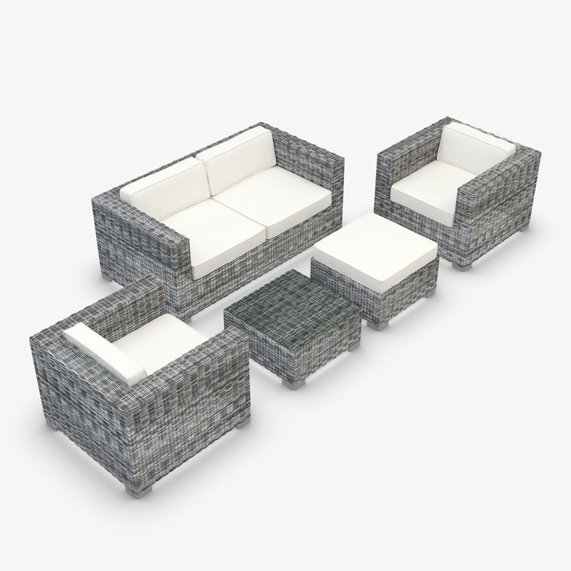 furniture synthetic rattan obj