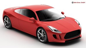generic sports car 3d model