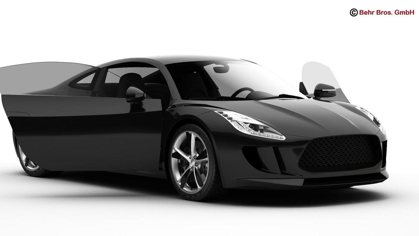 generic sports car 3d model