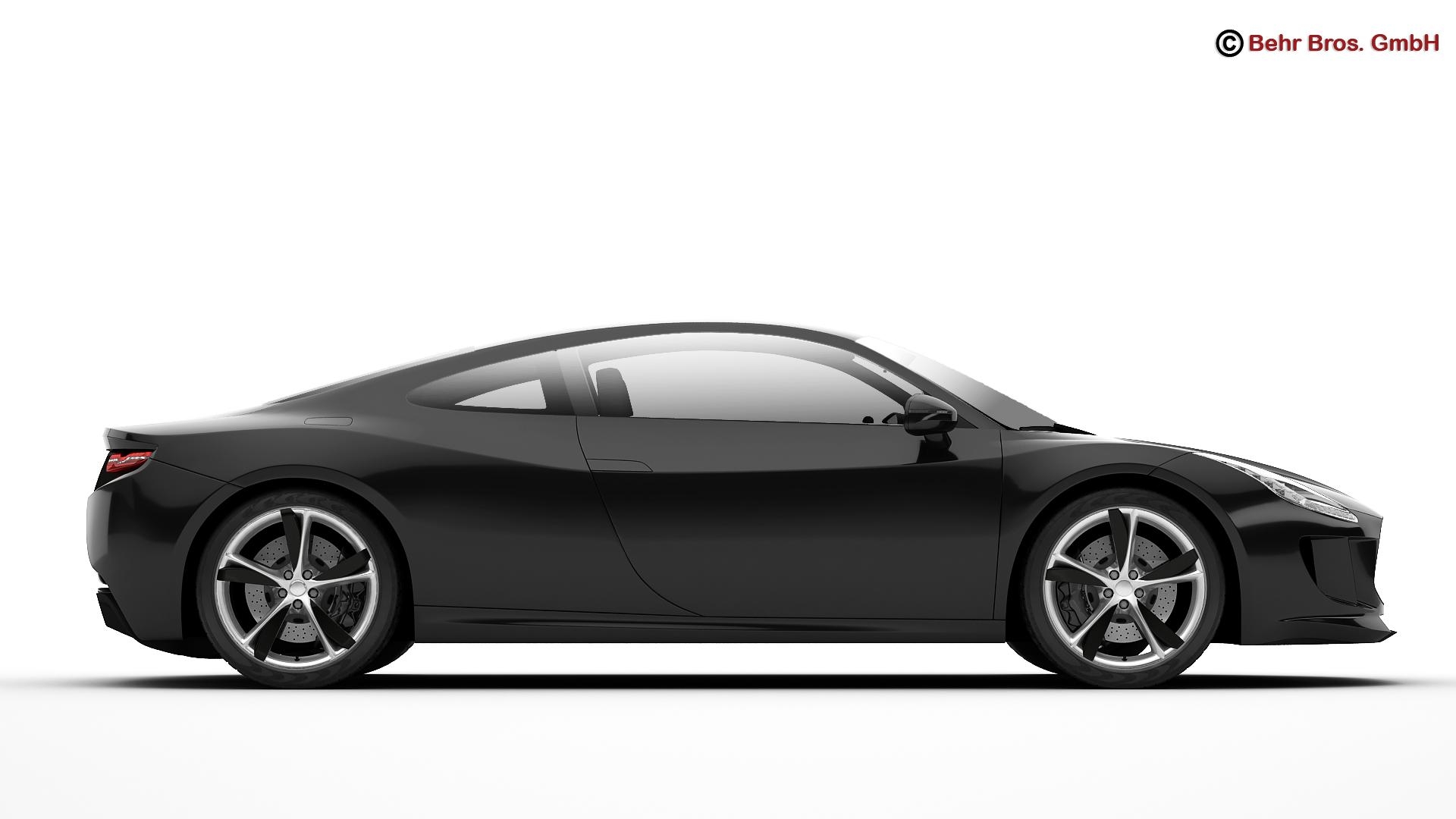 generic sports car 3d model