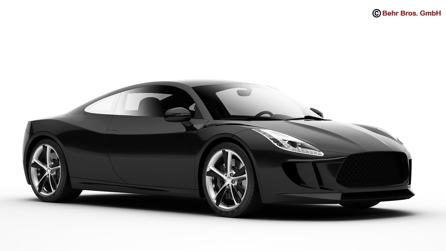generic sports car 3d model