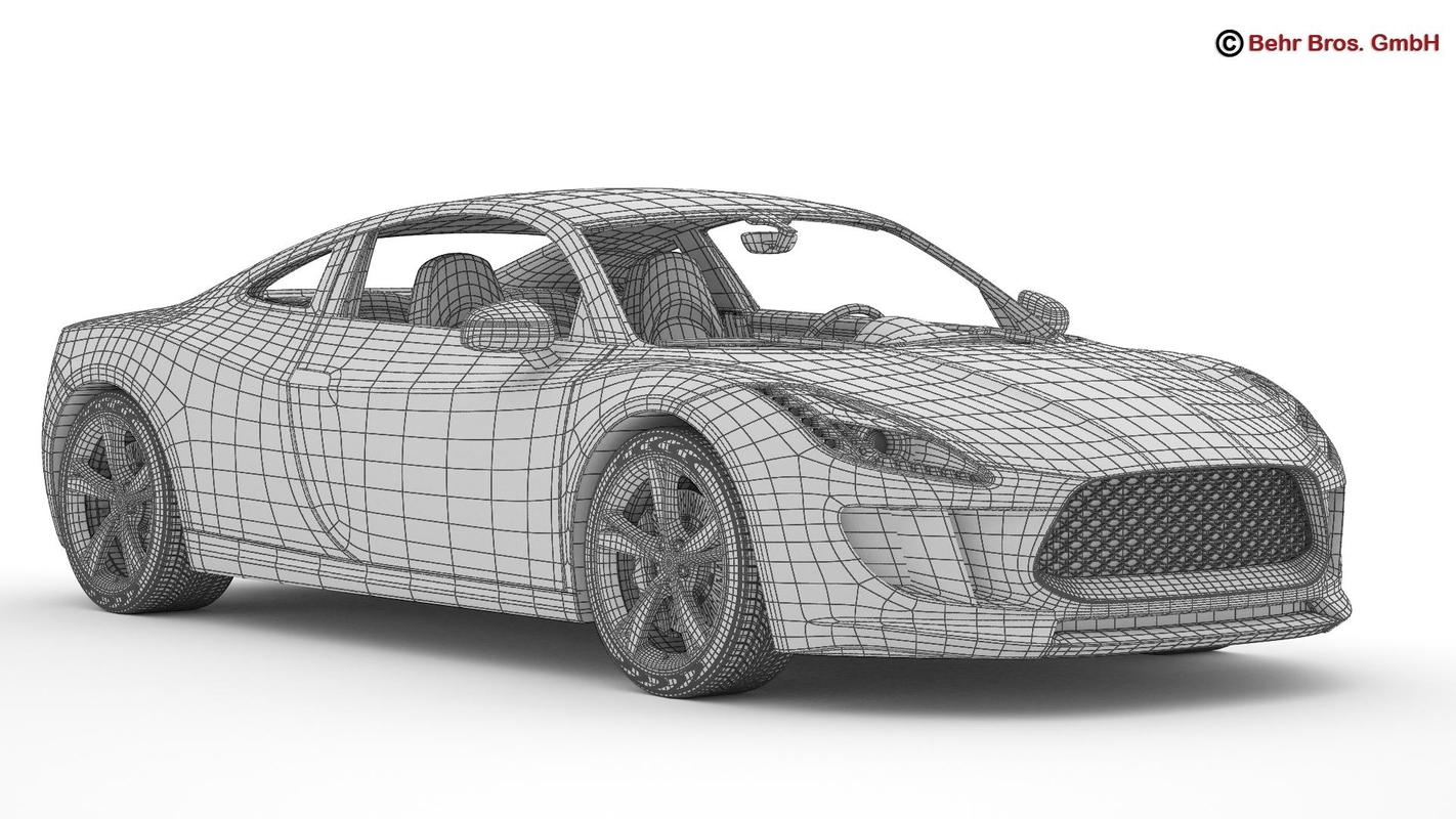 generic sports car 3d model