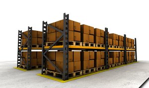 3d warehouse rack set model