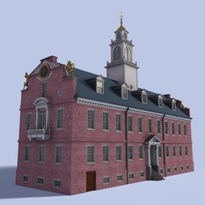 3d model old state house building