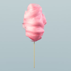 3d model of cotton candy