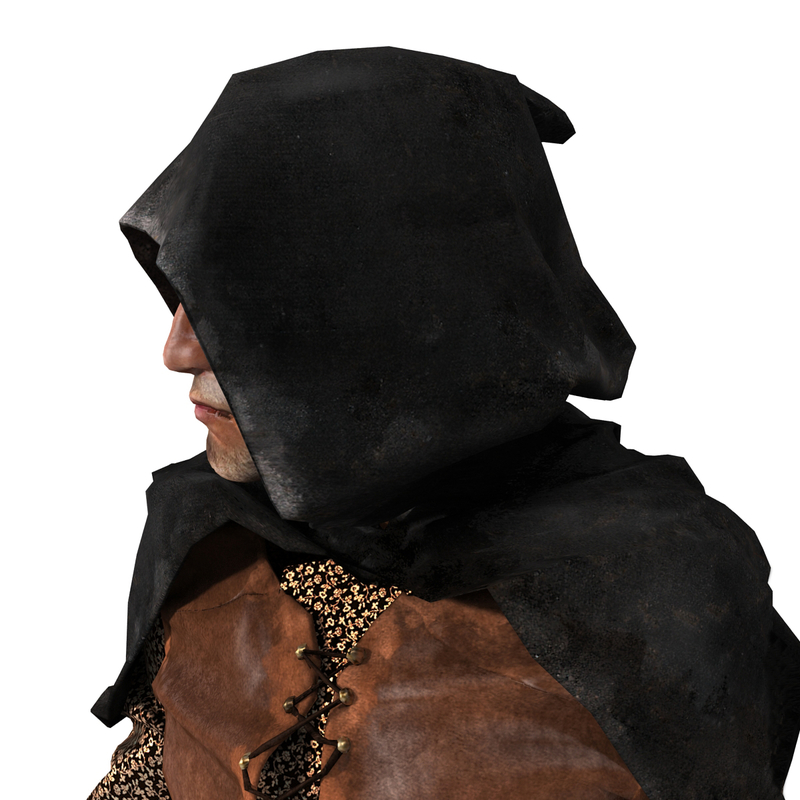 medieval thief rigged 3d model