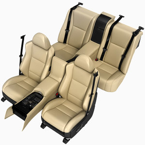 3d car seat set model
