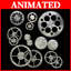 3d model kinds gear mechanical animation