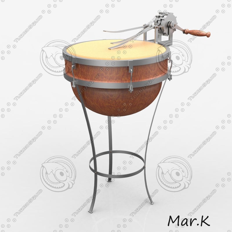 mechanical drum 3d 3ds