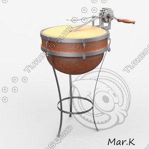 mechanical drum 3d 3ds