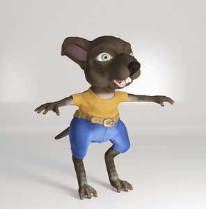 3d toon mouse model