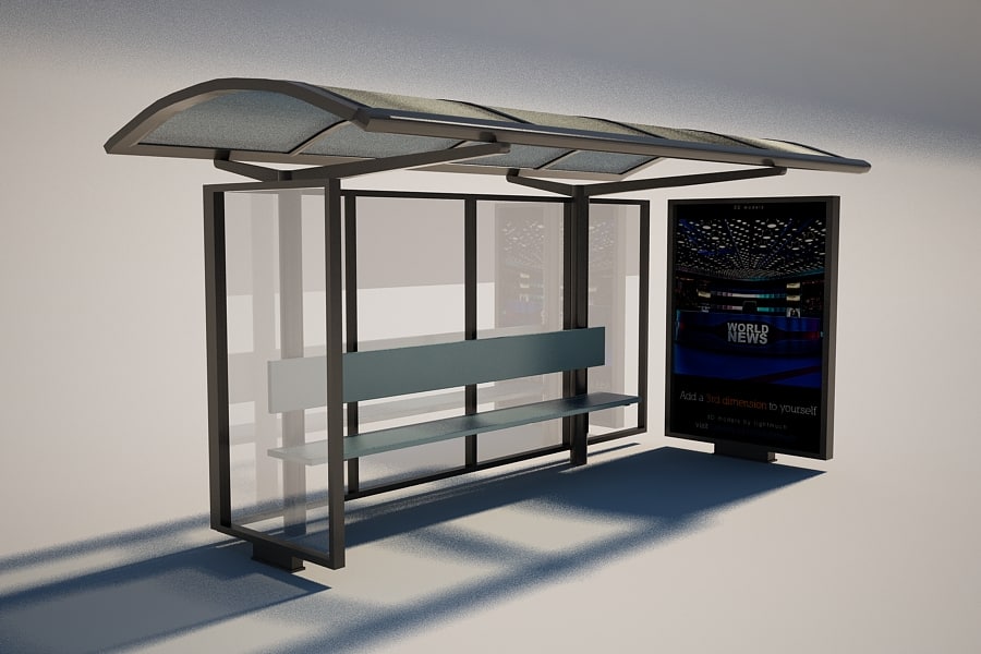 bus stop 3d model